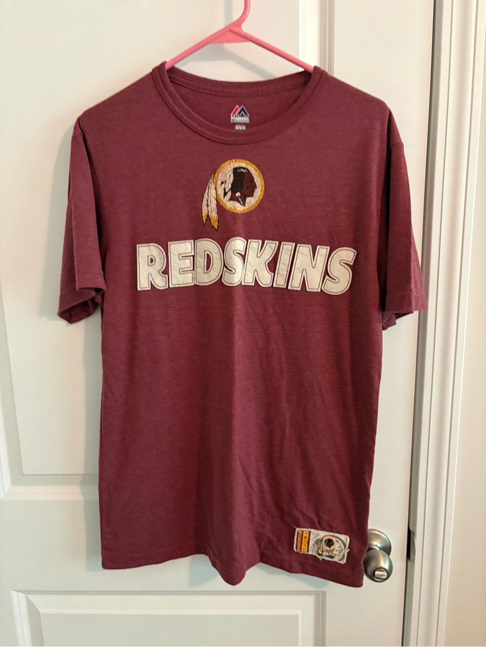 Men's Burgundy Redskins Graphic Short Sleeve Tee